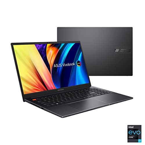 ASUS VivoBook S 15 OLED Slim Laptop, 15.6” FHD OLED Display, Intel Evo Platform, Intel Core i7-12700H CPU, 16GB RAM, 1TB SSD, Windows 11 Home, Indie Black, K3502ZA-ES76