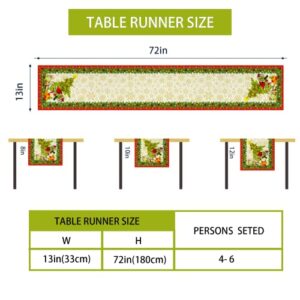 Linen Grinch Christmas Decorations Christmas Table Runner Merry Grinchmas Grinch Table Runner Tablecloth Christmas Xmas Winter Holiday Home Kitchen Dining Room Table Decorations 13x72 Inch