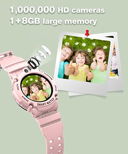 PTHTECHUS Kids Smart Watch with SIM Card, 4G GPS Tracker Watch for Kids, Combines Phone Video Voice and Wi-Fi Call, Wrist Watch Suitable for 8-16 Boys Girls Birthday Gifts