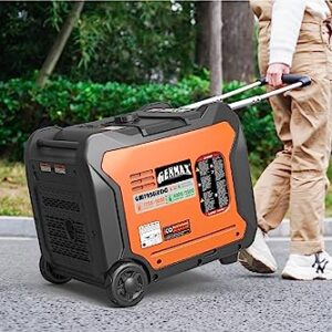 GENMAX Portable Inverter Generator, 7250W Super Quiet Dual Fuel Portable Engine with Parallel Capability, Remote/Electric Start, Ideal for Home backup power.EPA &CARB Compliant (GM7250iEDC)