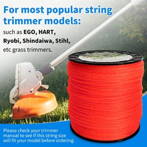 Jowlawn String Trimmer Line .095-Inch-by-1765-Foot 5lb Spool - Heavy-Duty Spiral in Cord Weed Eater Twisted String for Ego Stihl Ryobi Echo Grass Trimmers, Cordless Weed Wacker String