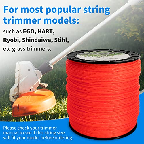 Jowlawn String Trimmer Line .095-Inch-by-1765-Foot 5lb Spool - Heavy-Duty Spiral in Cord Weed Eater Twisted String for Ego Stihl Ryobi Echo Grass Trimmers, Cordless Weed Wacker String