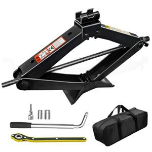 gtyorus scissor lift jack for car - max 2.5 ton (5511 lbs) capacity car jack- lifting jack car kit with wrench for auto/suv/mpv