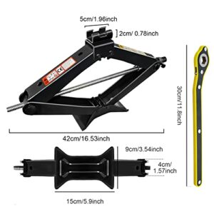 GTYORUS Scissor Lift Jack for Car - Max 2.5 Ton (5511 lbs) Capacity Car Jack- Lifting Jack Car Kit with Wrench for Auto/SUV/MPV