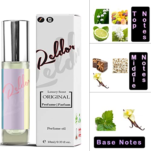 Reldor Feromonas Para Atraer Hombre, Pheromone Perfume Oil for Women Long Lasting Love Scent, Roll on Womens Perfume