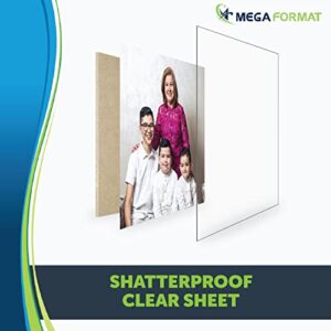 Clear Plexiglass Sheet Thin Acrylic Panel - Flexible Plastic Sheet, Picture Frame Glass Replacement, Acrylic Sheets 9" x 12" - 0.02 (5 Pk)