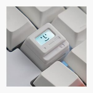 custom keycaps - light transmission keycaps - classic retro mechanical backlit keyboard keycap. suitable for most mx switches rgb pc gamer mechanical keyboard (white)