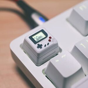 Custom Keycaps - Light Transmission Keycaps - Classic Retro Mechanical Backlit Keyboard Keycap. Suitable for Most MX Switches RGB PC Gamer Mechanical Keyboard (White)