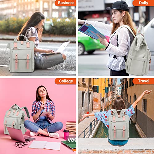 LOVEVOOK Laptop Backpack for Women, Teacher Nurse Bag Work Travel Computer Backpacks Purse,Daypack