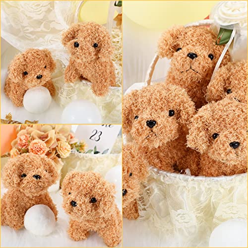 9 Pieces Mini Stuffed Puppy Dog Stuffed Animals Bulk Plush Puppy Party Favors Small Stuffed Animals Soft Baby Puppies Birthday Gift for Kids Girls Boys Backpack Pendant Keychain (Long Plush Puppy)