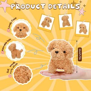 9 Pieces Mini Stuffed Puppy Dog Stuffed Animals Bulk Plush Puppy Party Favors Small Stuffed Animals Soft Baby Puppies Birthday Gift for Kids Girls Boys Backpack Pendant Keychain (Long Plush Puppy)