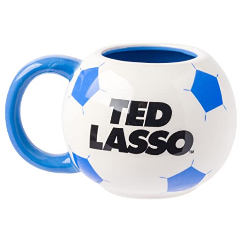 Silver Buffalo Ted Lasso Believe Soccer Ball Ceramic 3D Sculpted Mug, 20 Ounces