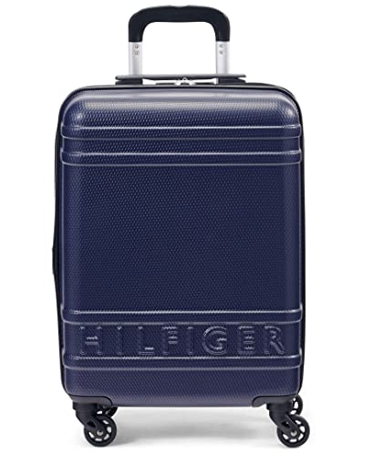 Tommy Hilfiger Lexington Upight Hard Suitcase, Navy, 21"