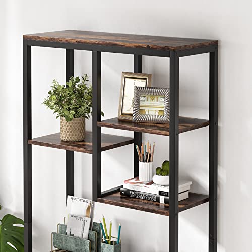 Tribesigns 6-Tier Tall Bookshelf Bookcase, Industrial 8-Shelf Open Bookcase Storage Display Book Shelves for Living Room, Home Office