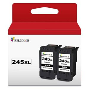 relcolor 245xl 243xl ink cartridge black for canon mx490 mx492 mg2525 mg2522 ts3100 ts3120 ts3122 ts3300 ts3322 ts3320 tr4500 tr4520 tr4522 mg2500 mg2520 ts302 ts202 printer pg 245 243 xl higher yield
