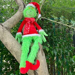 christmas decorations plush toy, 30“ plush toy christmas decoration, green monster suitable for christmas tree home decor.