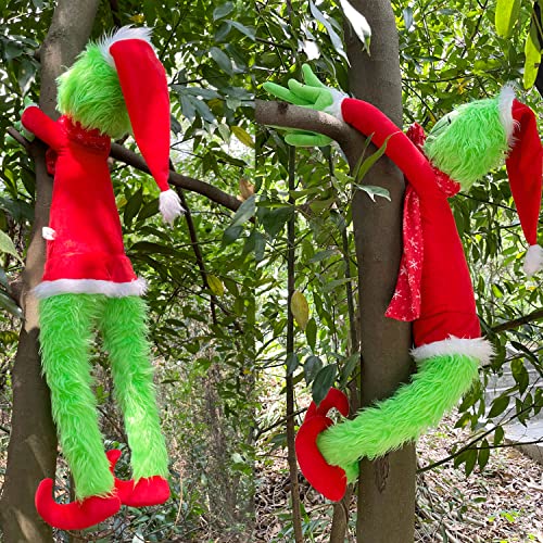 Christmas Decorations Plush Toy, 30“ Plush Toy Christmas Decoration, Green Monster Suitable for Christmas Tree Home Decor.