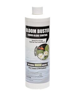 bloom buster pond algae control - 16oz - fast acting algaecide, use in fountains & outdoor ponds containing koi & other fish - epa registered