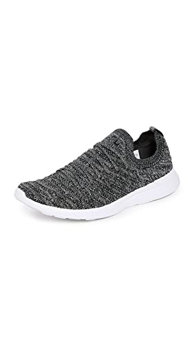 APL: Athletic Propulsion Labs Women's Techloom Wave Sneakers, Metallic Black/White/Melan, 9 Medium US