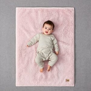 ugg 25110 blakely baby blanket comfy cozy machine washable luxury throw blankets for newborn babies plush sherpa blankie soft gentle on skin, 41 x 31-inch, pink shell