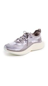 apl: athletic propulsion labs women's streamline sneakers, tundra/asteroid/tie dye, grey, print, metallic, 8 medium us