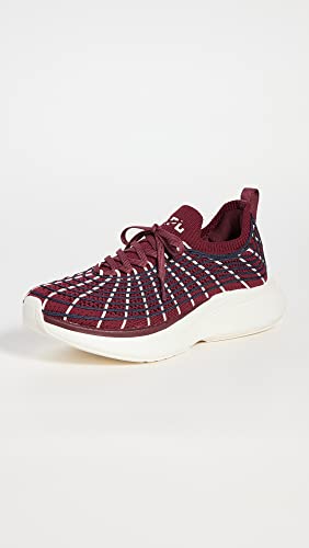 APL: Athletic Propulsion Labs Women's Zipline Sneakers, Burgundy/Midnight/Pristine, Red, Stripe, 10 Medium US