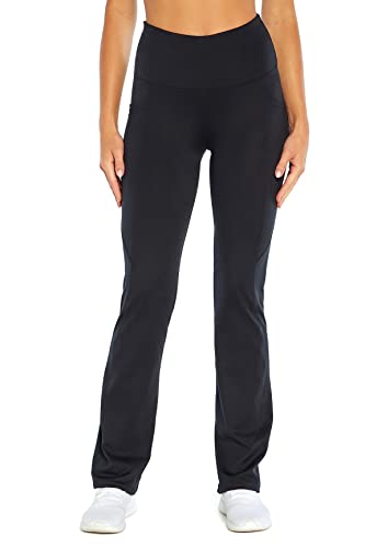 Marika Women's Standard Zen High Rise Pocket Bootcut Pant, Black, Large