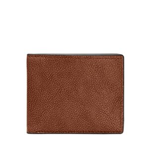 fossil men's steven leather bifold wallet, medium brown, (model: ml4521210)