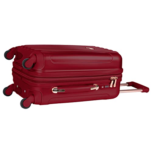 kensie Women's Alma Hardside Spinner Luggage, Expandable, Japanese Carmine Red, Carry-On 20-Inch