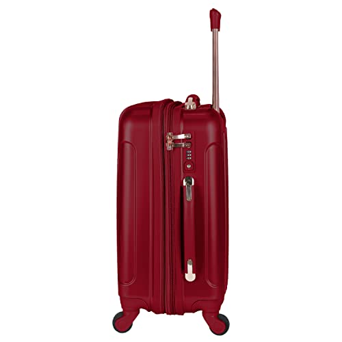 kensie Women's Alma Hardside Spinner Luggage, Expandable, Japanese Carmine Red, Carry-On 20-Inch