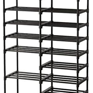 Tribesigns Shoe Rack Organizer, 36-44 Pairs Storage Shelf, 10 Tiers Stand, for Closet, Boot Organizer with 2 Hooks, Stackable Tower