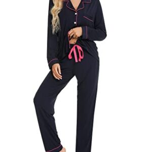 Leikar Pajama Set For Women Soft Long Sleeve Long Sleeve Sleepwear Pjs Lounge Sets