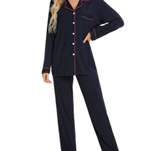 Leikar Pajama Set For Women Soft Long Sleeve Long Sleeve Sleepwear Pjs Lounge Sets