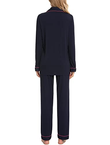 Leikar Pajama Set For Women Soft Long Sleeve Long Sleeve Sleepwear Pjs Lounge Sets