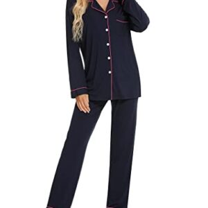 Leikar Pajama Set For Women Soft Long Sleeve Long Sleeve Sleepwear Pjs Lounge Sets