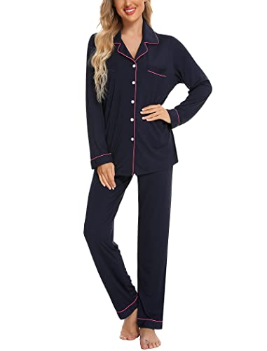 Leikar Pajama Set For Women Soft Long Sleeve Long Sleeve Sleepwear Pjs Lounge Sets