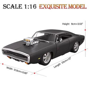 LEFFIHOB 1:16 Licensed 13 Inch Dodge Charger RC Car with Engine Sound and Light, 2.4GHz Remote Control Car Model Car for Boys and Girls, Collectible Holiday Birthday Gift for Kids and Adults