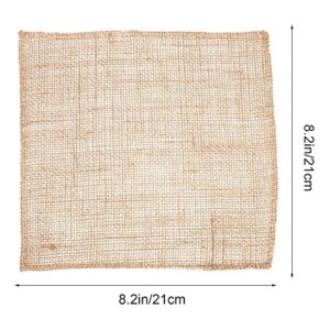 jojofuny Rustic Wedding Decor Rustic Wedding Decor 2pcs Burlap Placemats Beige Table mats Farmhouse Rustic Linen Table Mat Dinner placemats Jute Rustic Tablemats Cotton Placemats Cotton Placemats