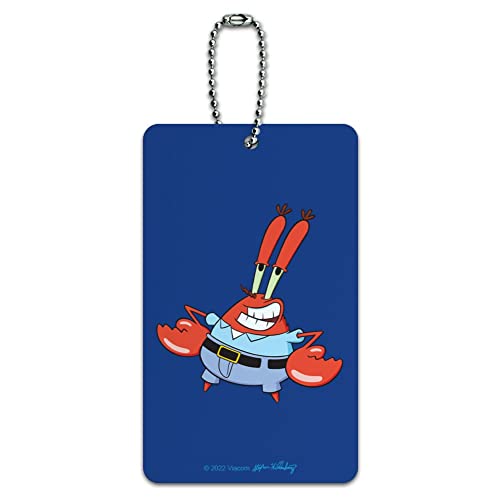 Spongebob Mr. Krabs Pose Luggage Card Suitcase Carry-On ID Tag