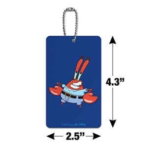 Spongebob Mr. Krabs Pose Luggage Card Suitcase Carry-On ID Tag