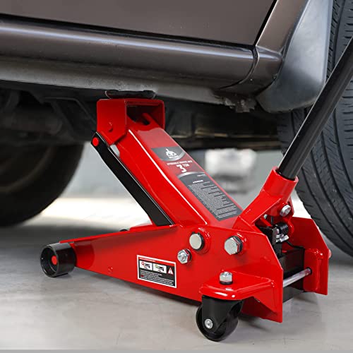 Jack Boss Floor Jack 3 Ton Capacity Fast Lift Service Jack Steel Heavy Duty Hydraulic Car Jack