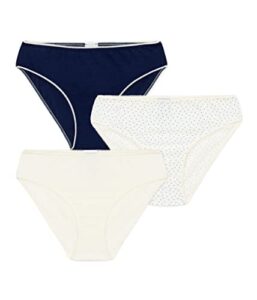 petit bateau girls' spotted cotton and elastane briefs - pack of 3 sizes 14-18 years (as1, age, 18_years)