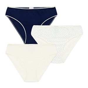 Petit Bateau GIRLS' SPOTTED COTTON AND ELASTANE BRIEFS - PACK OF 3 SIZES 14-18 YEARS (as1, age, 18_years)