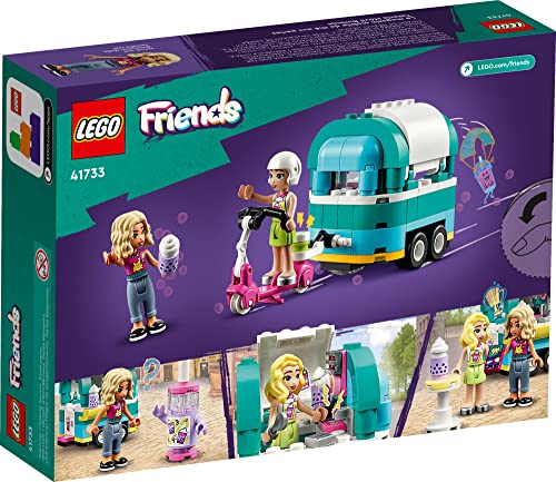 LEGO Friends Mobile Bubble Tea Shop 41733, Fun Vehicle Pretend Play Set with Toy Scooter for Girls and Boys Ages 6 Plus, with Nova & Matilde Mini-Dolls