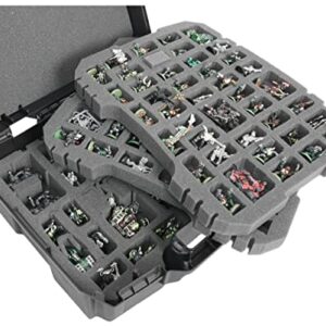 Case Club 134+ Miniature Figurine Hard Shell Carrying Case - Fits Warhammer 40k, DND, Battletech, Citadel & More! This Tabletop Army Travel & Storage Case Will Organize Your D&D and Warhammer Set