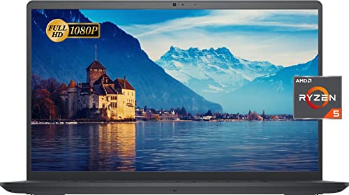 Dell Inspiron Laptop, 15.6" HD Display, AMD Ryzen 5 3450U Processor, 16GB RAM, 1TB SSD, Webcam, HDMI, SD Card Reader, Wi-Fi, Windows 11 Home, Carbon Black