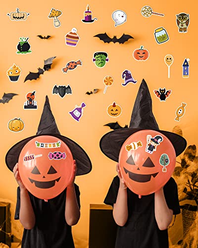 300PCS Halloween Pumpkin Stickers,Vinyl Waterproof Stickers for Water Bottles Laptop Skateboard Computer,Halloween Party Favors Gifts Funny Stickers for Kids Teens Adults