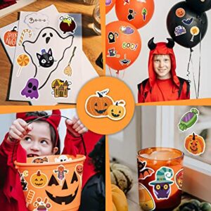300PCS Halloween Pumpkin Stickers,Vinyl Waterproof Stickers for Water Bottles Laptop Skateboard Computer,Halloween Party Favors Gifts Funny Stickers for Kids Teens Adults