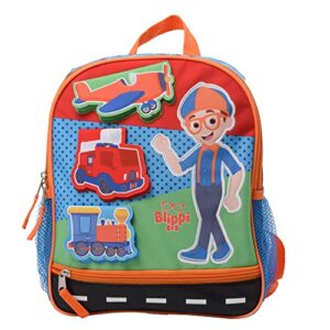 blippi vehicle fun interactive mini backpack for kids, boys & girls pre-school school bag with padded back and adjustable straps,versatile 12"