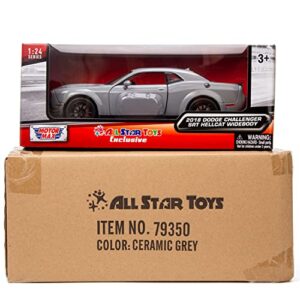 Motormax All Star Toys Exclusive 2018 Dodge Challenger SRT Hellcat Widebody Destroyer Gray 1/24 Diecast Model Car 79350 Grey